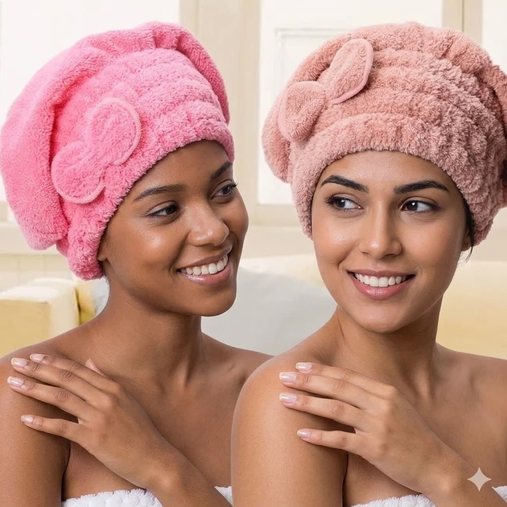 Touca Toalha de Microfibra para Secar Cabelo Secagem Rápida, Toalha Grossa Pós Banho ENVIO IMEDIATO