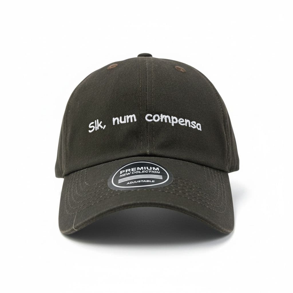 Boné Bordado Frase Meme Slk, Num Compensa Estilo Dad Hat Engraçado Escola Facul Presente Unissex