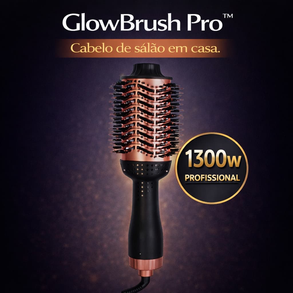 Escova Secadora Cabelo Profissional Potente Design Ergonômico Bivolt 1300 Watts