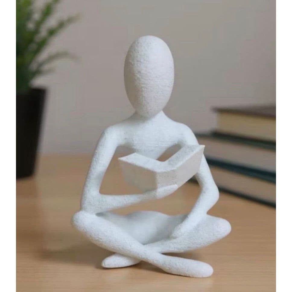 Escultura Decorativa Leitura Arte Minimalista Impressa em 3D
