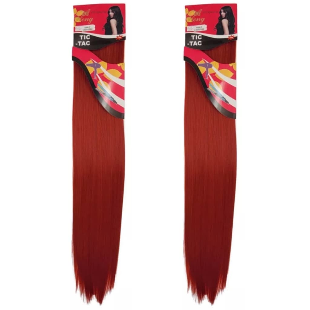 Kit 2 Aplique Vermelho 70cm Tictac Fibra Orgânica Tela Mágica