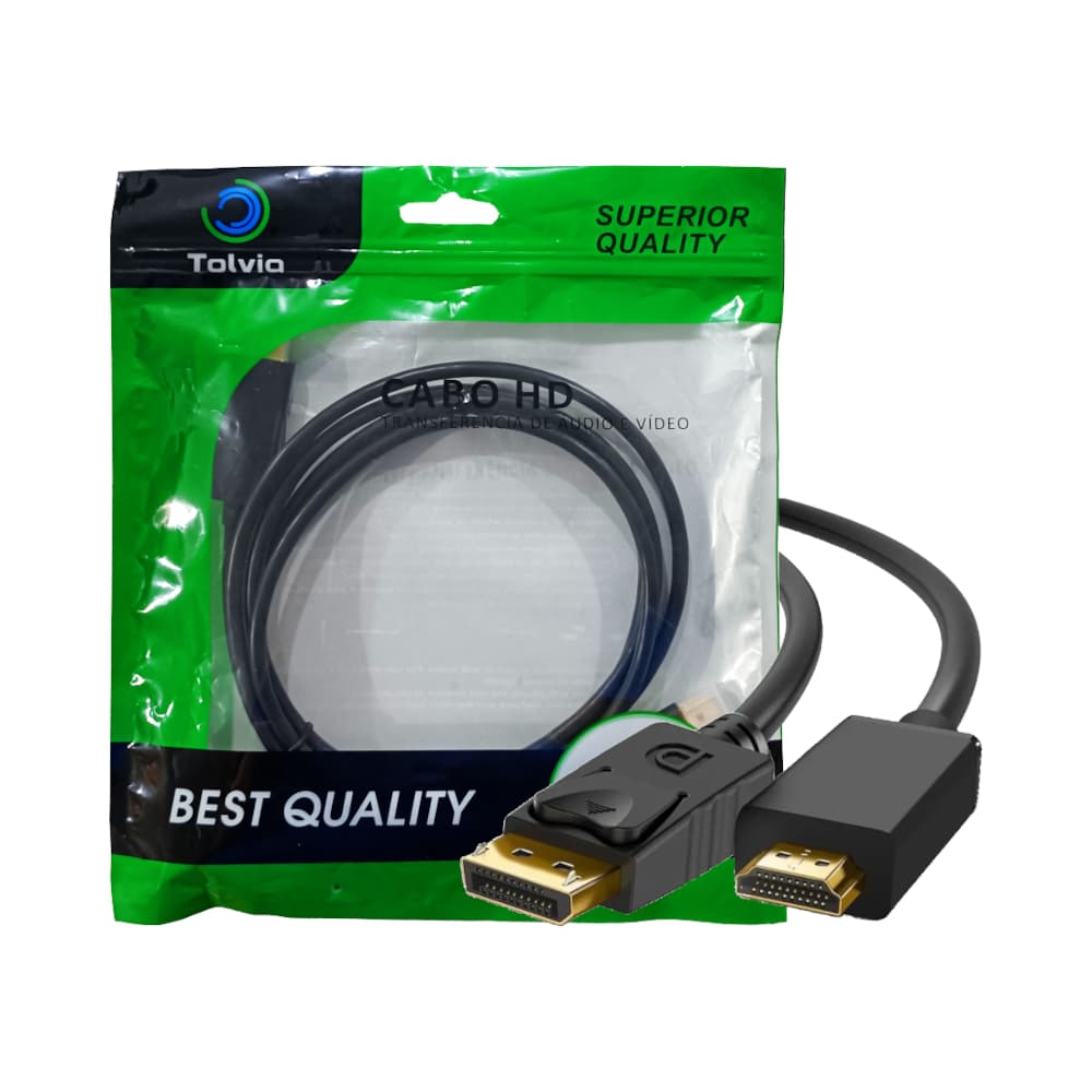 Cabo Displayport x HDMI 1.8m MCB-021 Tolvia