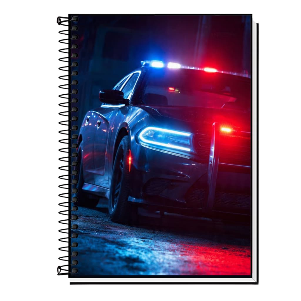 Caderno Escolar Capa Dura - POLICE - 1, 10, 15 e 20 Matérias Universitário.