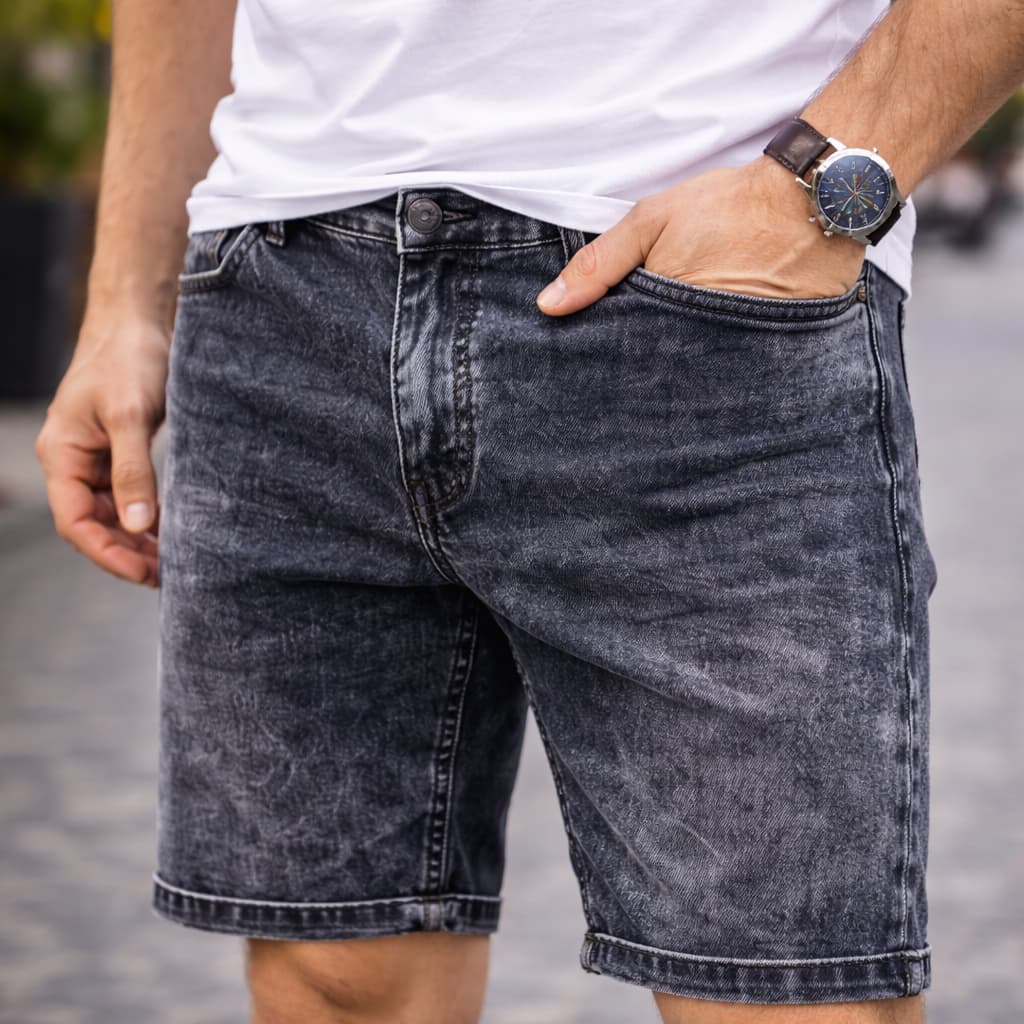Bermuda Masculina Jeans Premium Moderna Estilosa Despojada Cós Médio Tendência Verão Homem