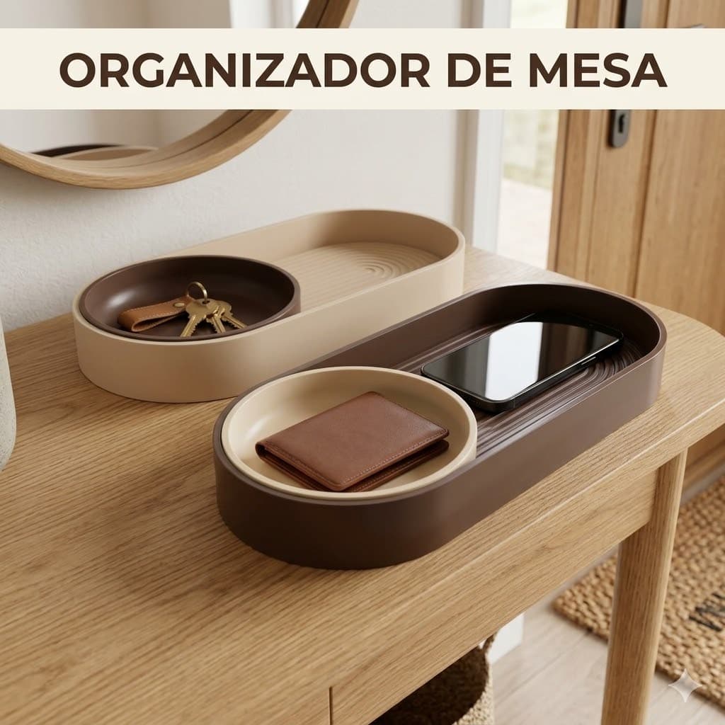 Porta Chaves Organizador Mesa Bandeja Porta Treco Celular Carteira Decorativo Entrada Casa