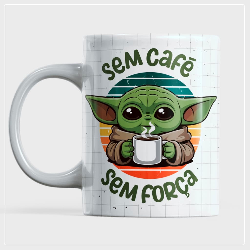 Caneca Baby Yoda, sem café sem força - meme - engraçada - envio imediato - Star Wars