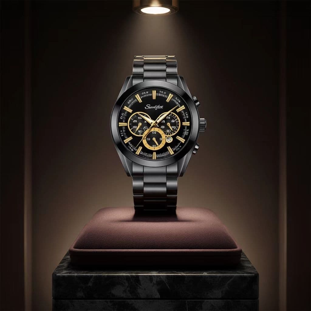 Relógio Masculino Sunlifex 9104 Quartz Aço Inoxidável Resistente Água Executivo Luxo Luminoso Premium