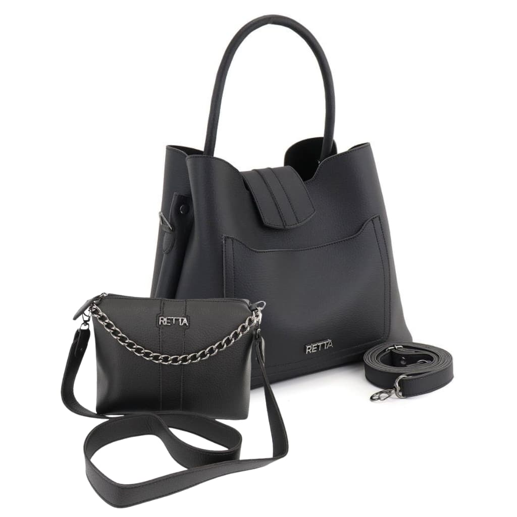 Kit Bolsa Feminina 2 Peças Bolsa Média Espaçosa + Bolsa Transversal Pequena Elegância e Praticidade