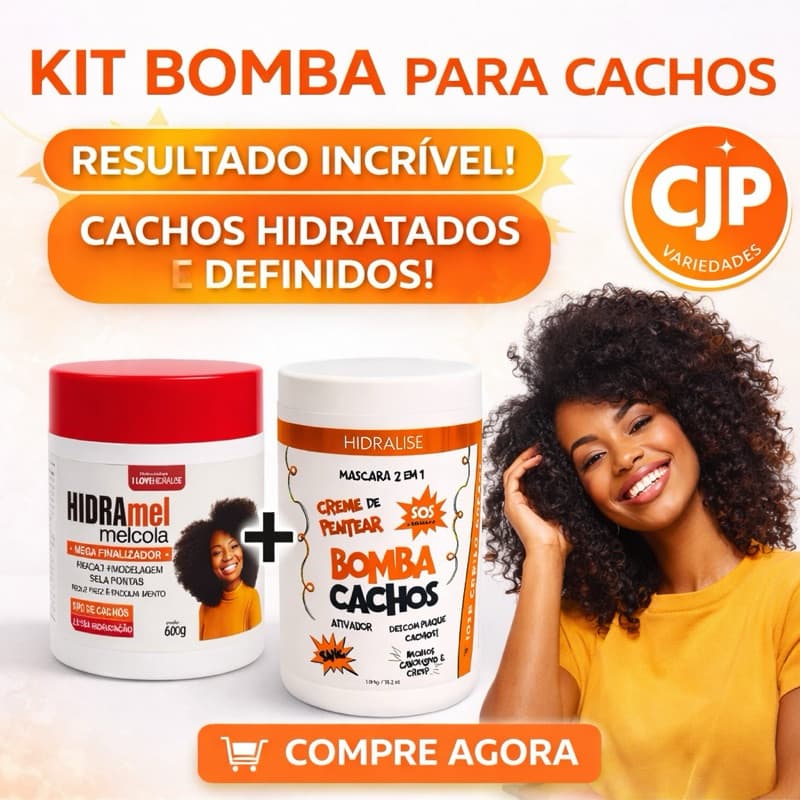 Kit HIDRAmel 500g + Bomba Cachos 2 em 1 - 1kg Hidralise