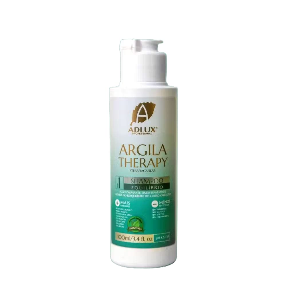 SHAMPOO ARGILA THERAPY MINI ADLUX PASSO 1 MANUTENÇÃO CAPILAR HIDRATAÇÃO SUAVIZANTE TRATAMENTO