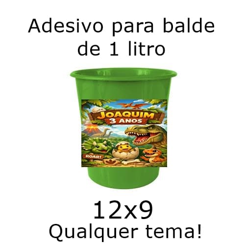 Adesivo para baldinho de 1 litro
