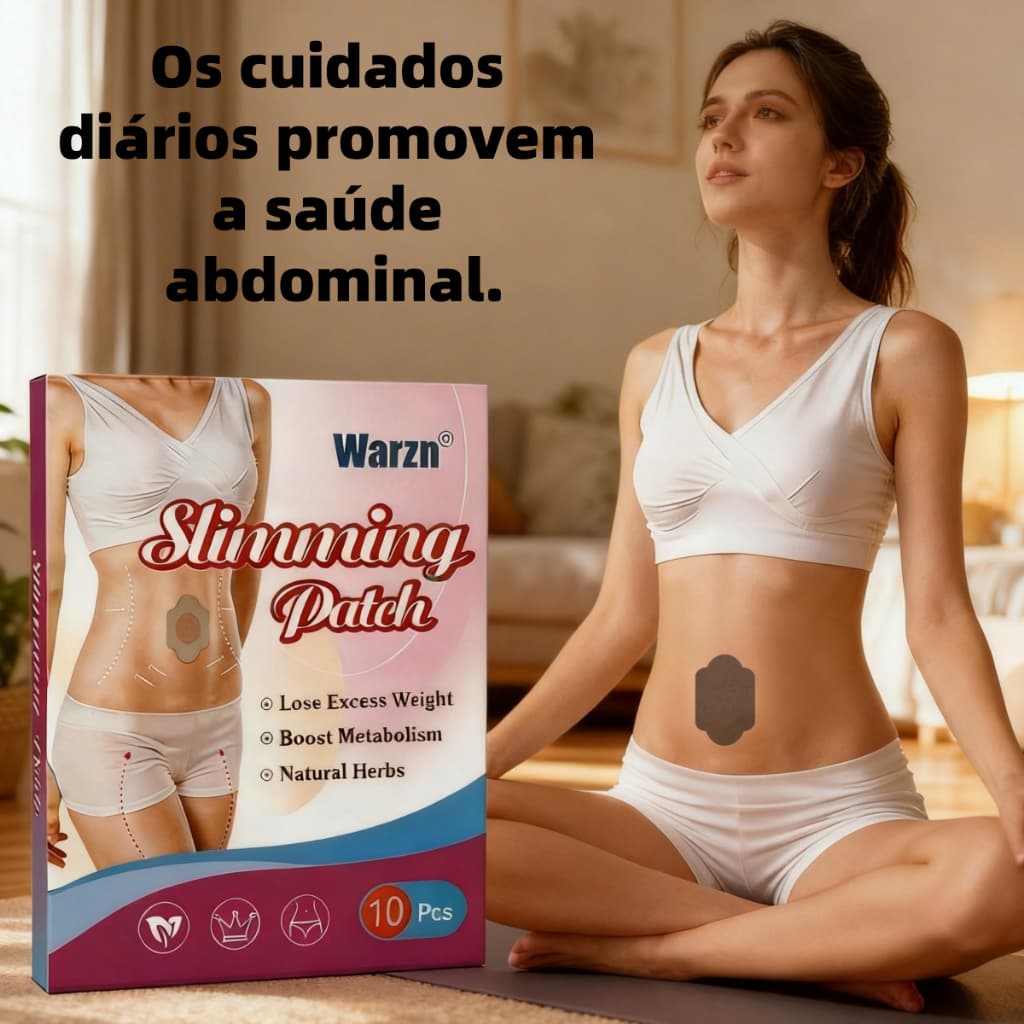 Adesivo Abdominal para Auxílio no Controle de Peso com Extratos Naturais 10 Pcs Warzn