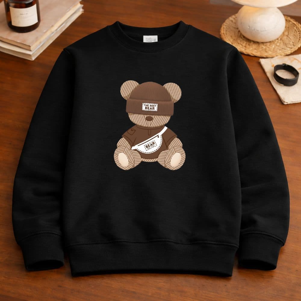 Moletom juvenil e infantil meninos e meninas estampa urso blusa de frio careca inverno tam 02 a 16