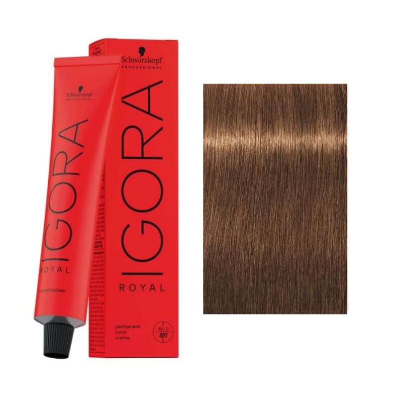 Coloração Igora Royal 7-55 Louro Médio Dourado Extra 60g