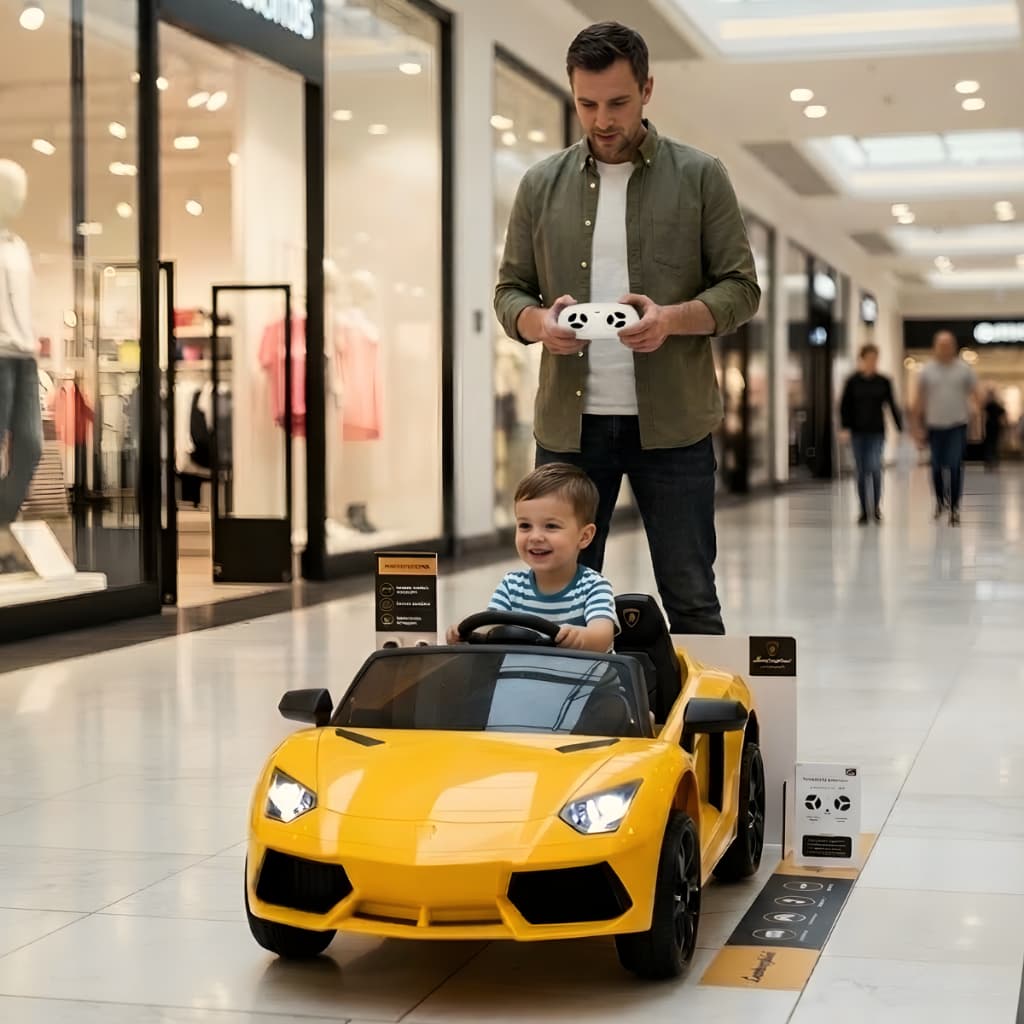 Carrinho Carro  Elétrico Infantil 6V até 25kg Esportivo Carro Motorizado Veículo Bivolt Controle Remoto Som