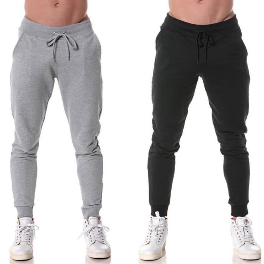 CALÇA DE MOLETOM FEMININA MASCULINA COM PUNHO