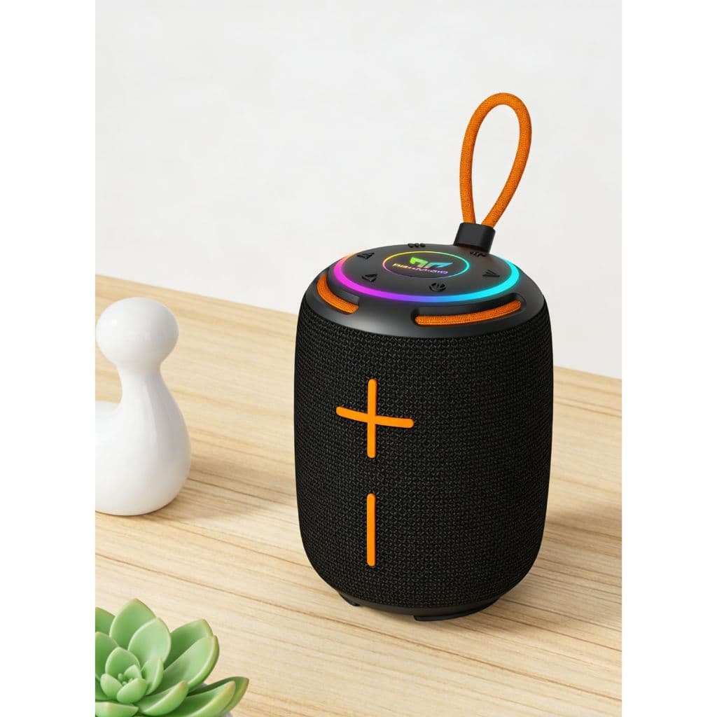 Caixa Som Portátil Bluetooth 5.3 Potente Bateria De Longa Duração A Prova D'água Luzes Coloridas