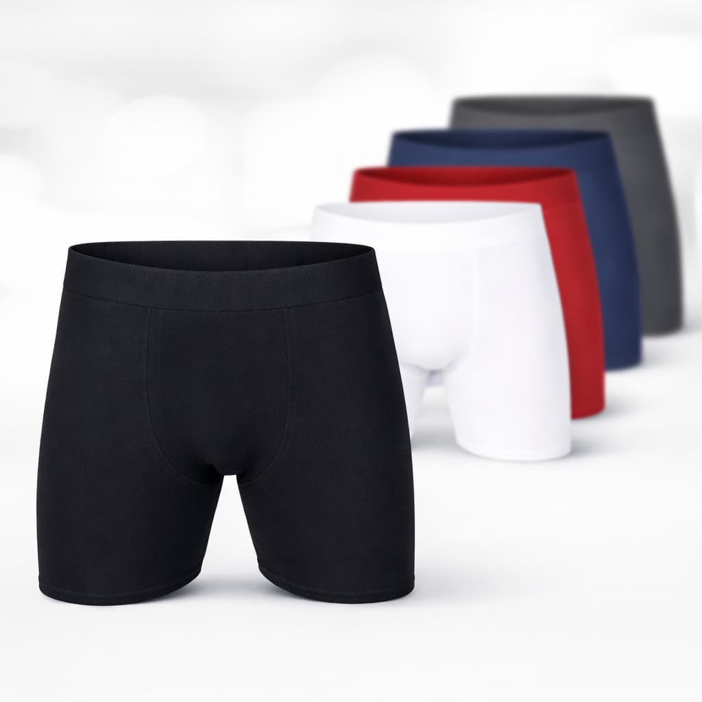 Kit/3 Cuecas Boxer long  Malha Fria Adulto Microfibra Poliamida Masculina Não Enrola