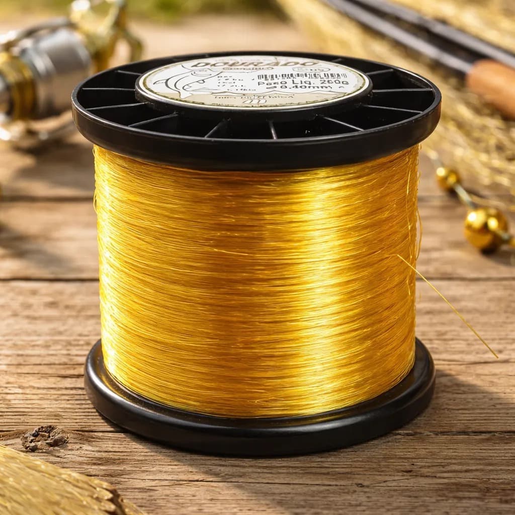LINHA DE PESCA NYLON MONOFILAMENTO MAZZAFERRO DOURADO OURO  ( DOURADA ) 250 GRAMAS 0,40 MM