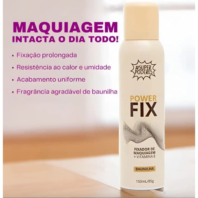 Kit com Fixador de Maquiagem Baunilha Super Poderes e Gloss Lip Volumoso Max Love