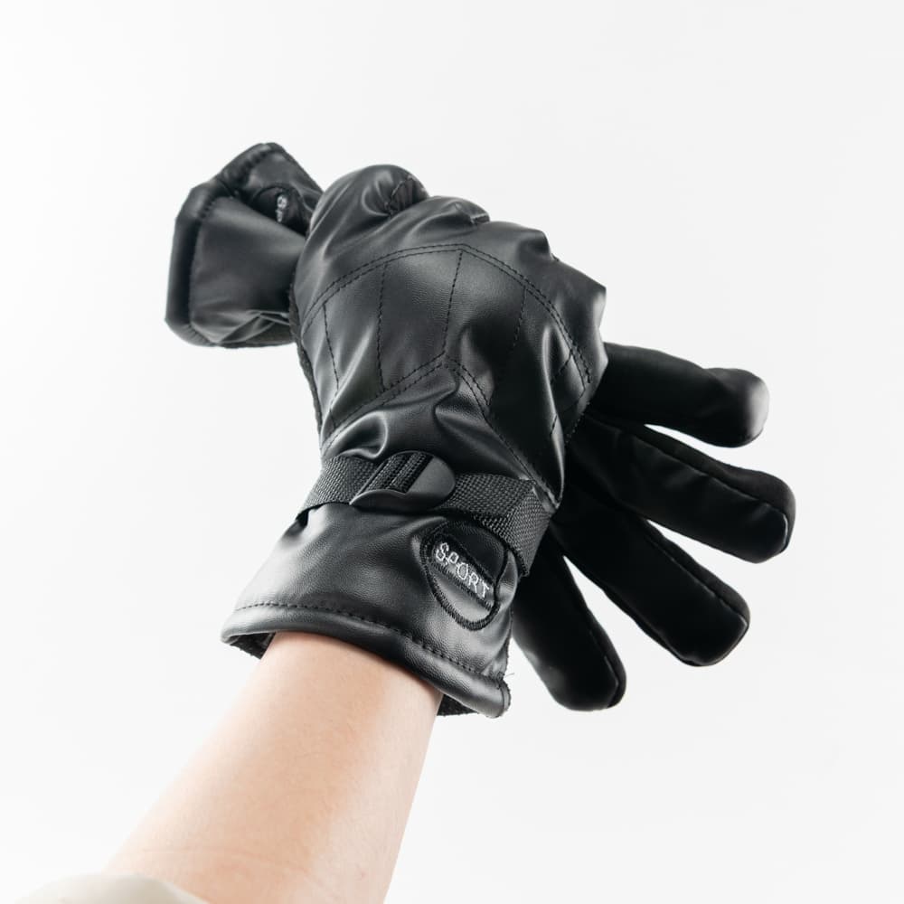 Luva Motoqueiro Engrossada e Forrada Feminina Masculina Antiderrapante Impermeável Com Pontos De Borracha FS0150