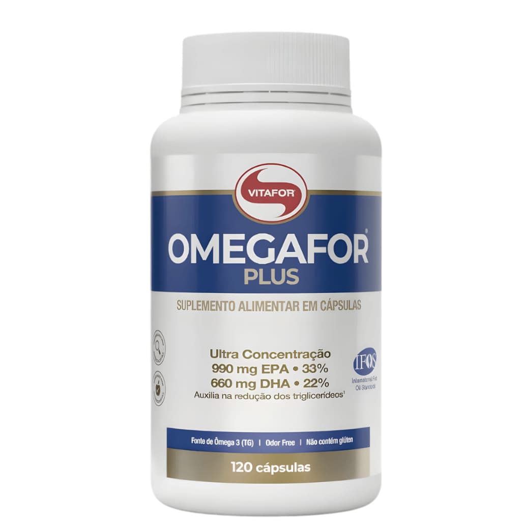 Omega 3 Vitafor Omegafor Plus 120 Cápsulas EPA DHA Alta Concentração IFOS Produto Original