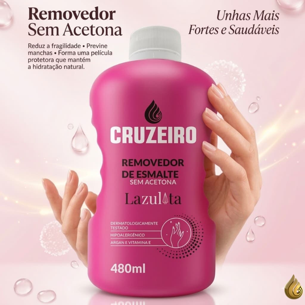 Removedor de Esmalte 480ml Profissional Manicure Pedicure Sem Acetona