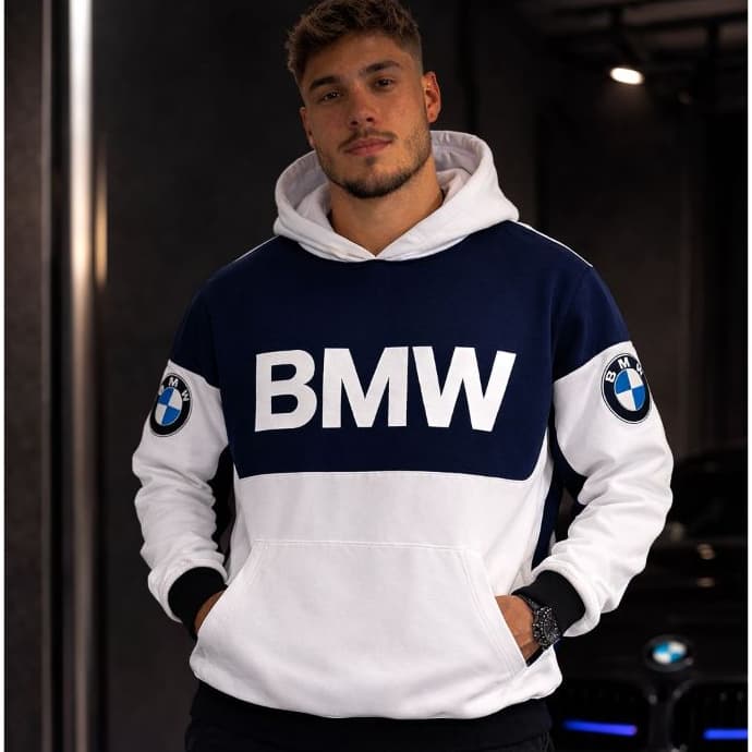 Blusa Moletom Masculino Corrida BMW Esportivo Capuz Inverno Estiloso Premium Confortável Streetwear Envio Rapido Urgente