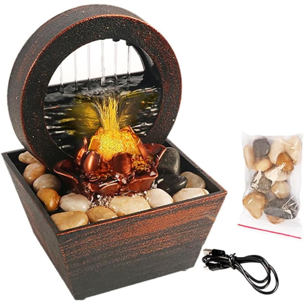 Fontes de Água Internas com luz de mesa decoração de fonte de água interna