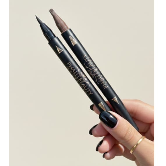 Delineador Phállebeauty 2 em 1 Caneta e Carimbo Olhos e Sobrancelhas