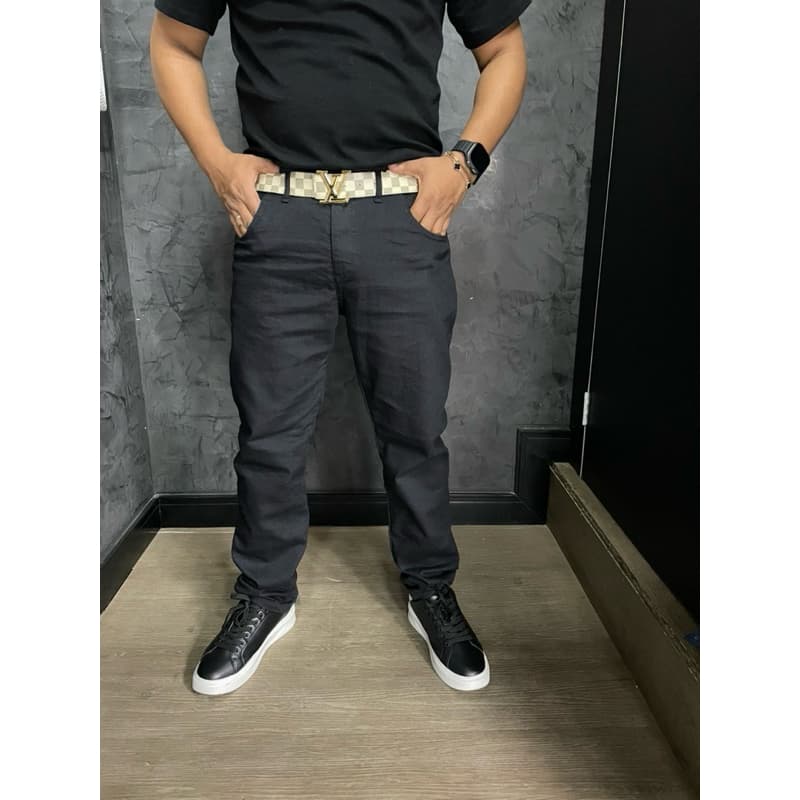 Calça Jeans Preta American Fit Drip Boss