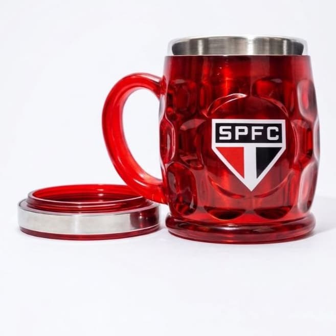 Caneca Térmica Time de Futebol 500ml com Tampa | Presente Torcedor