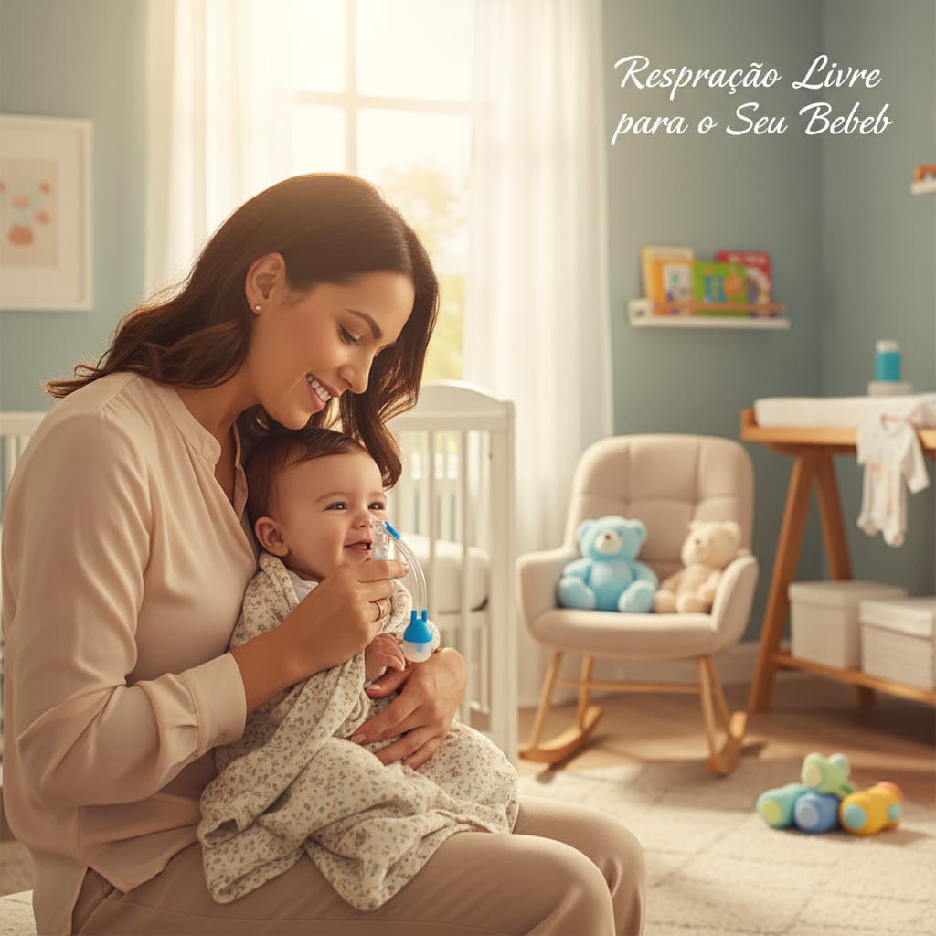 Aspirador Nasal Infantil Sucção Azul Seguro Higienico Silencioso Facil Uso Higiene Natural Bebes