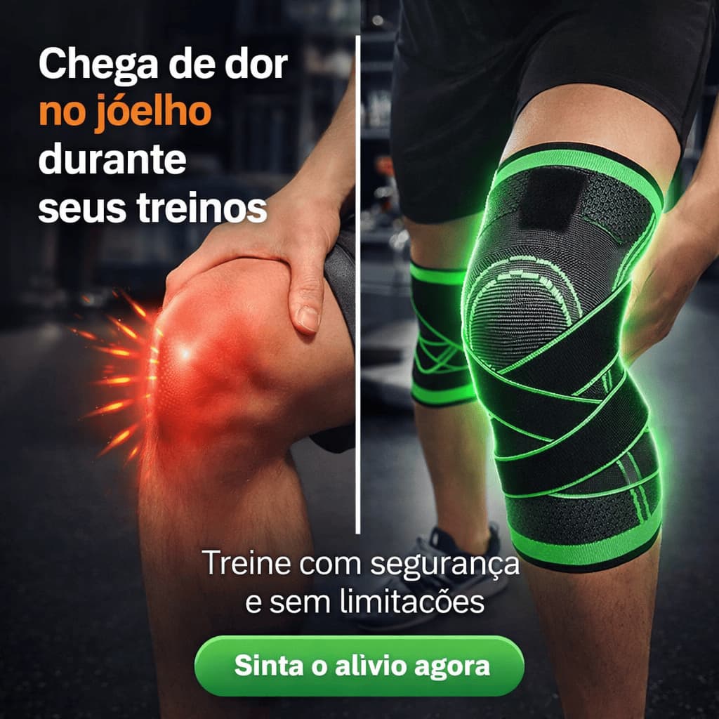 Joelheira Compressão Ortopédica Par Esportiva Para Dor Joelho Academia Corrida MWKS 6906