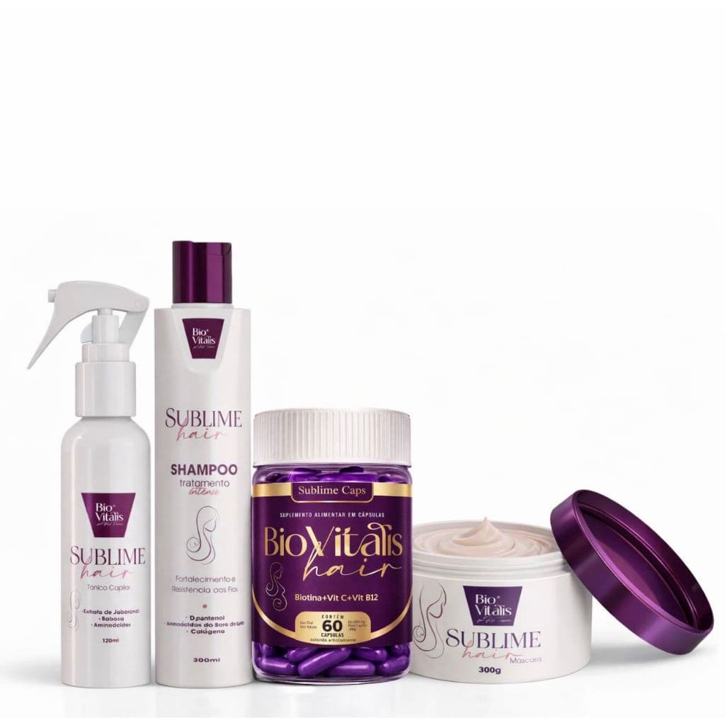 kit Crescimento Rápido Combate Queda Calvície Falha Alopecia