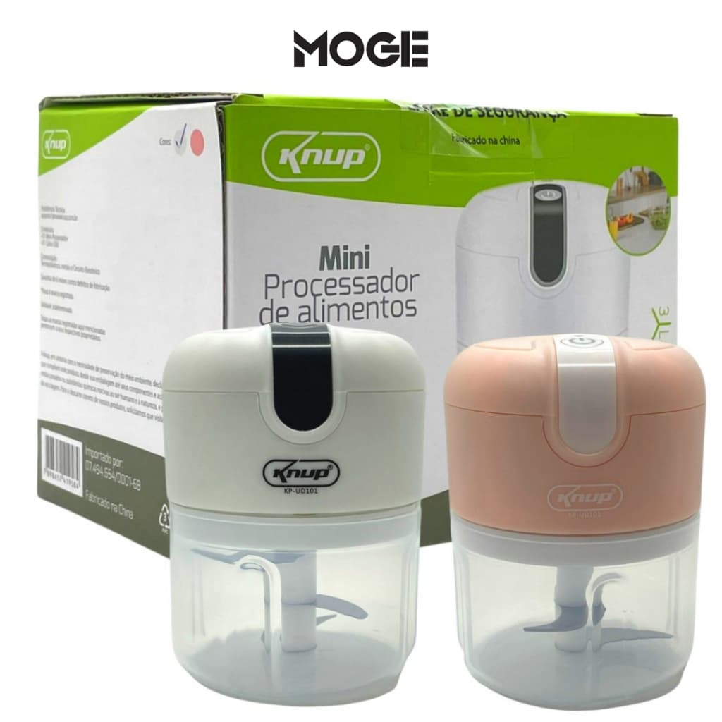 Mini Processador Elétrico 200ml USB | Alho Cebola Carne Legumes