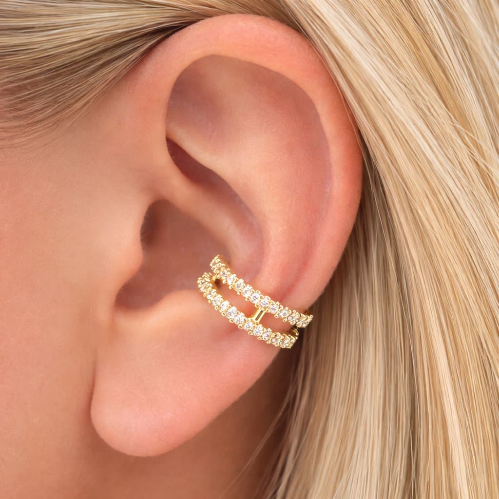 🌟Piercing Conch Coringa | Aço Cirúrgico Folheado Antialérgico | Conforto e Durabilidade (ONP1517) 👂
