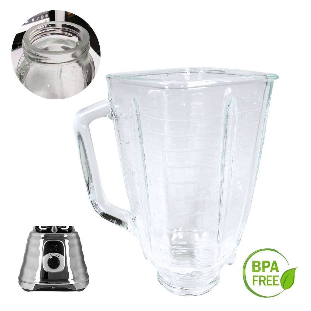 Copo Liquidificador Vidro Quadrado Compatível Oster Osterizer New Reverse Versatile Oster S/ Tampa