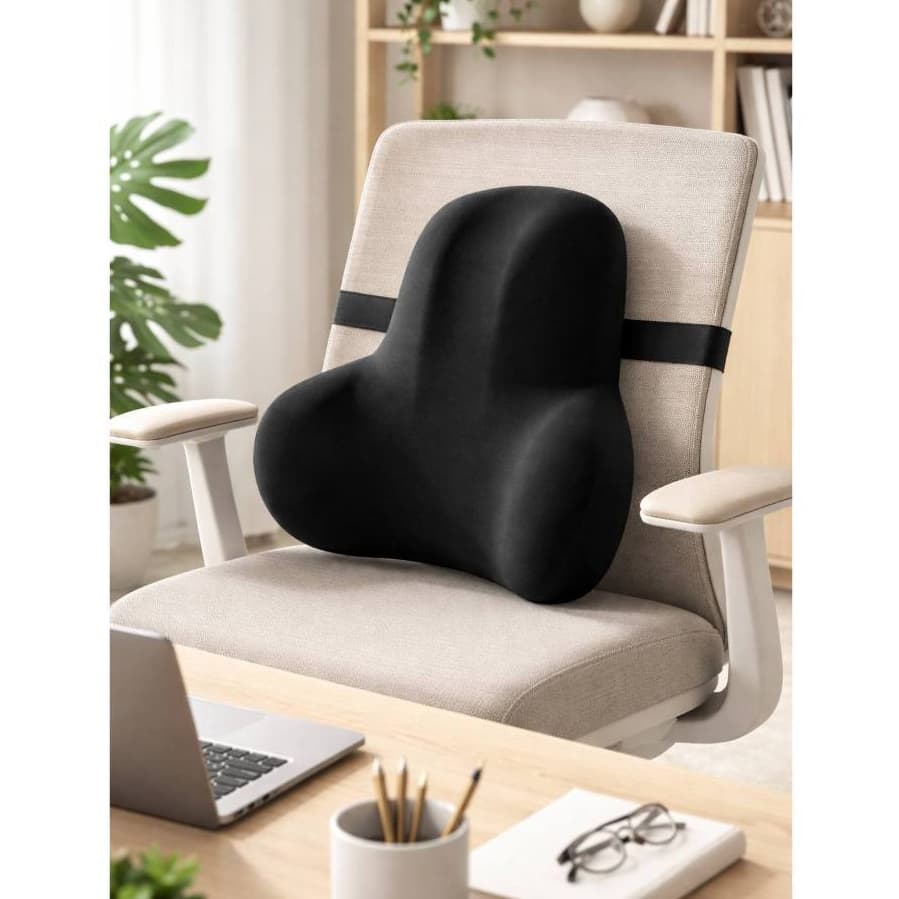 Almofada Lombar Para Carro Cadeira Banco com Espuma de Memória Ergonômico - Envio 24Hrs!!