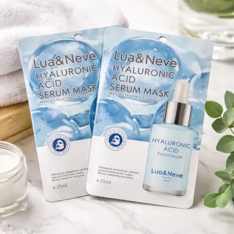 Máscara Facial Hidratante Ácido Hialurônico - Lua e Neve 25ml - Skincare