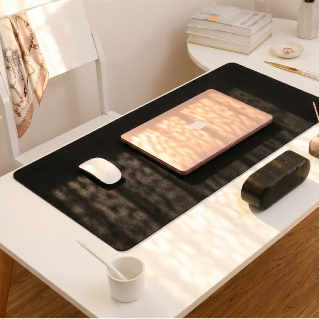 Mouse Pad Gamer Grande Deskpad Tapete de Mesa 90cm X 40cm Neoprene Preto