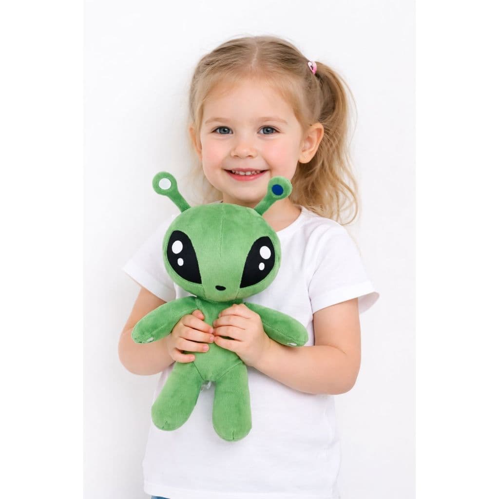 Pelúcia Alienígena Verde - Macio e Confortável, Ideal para Decoração e Brincadeiras