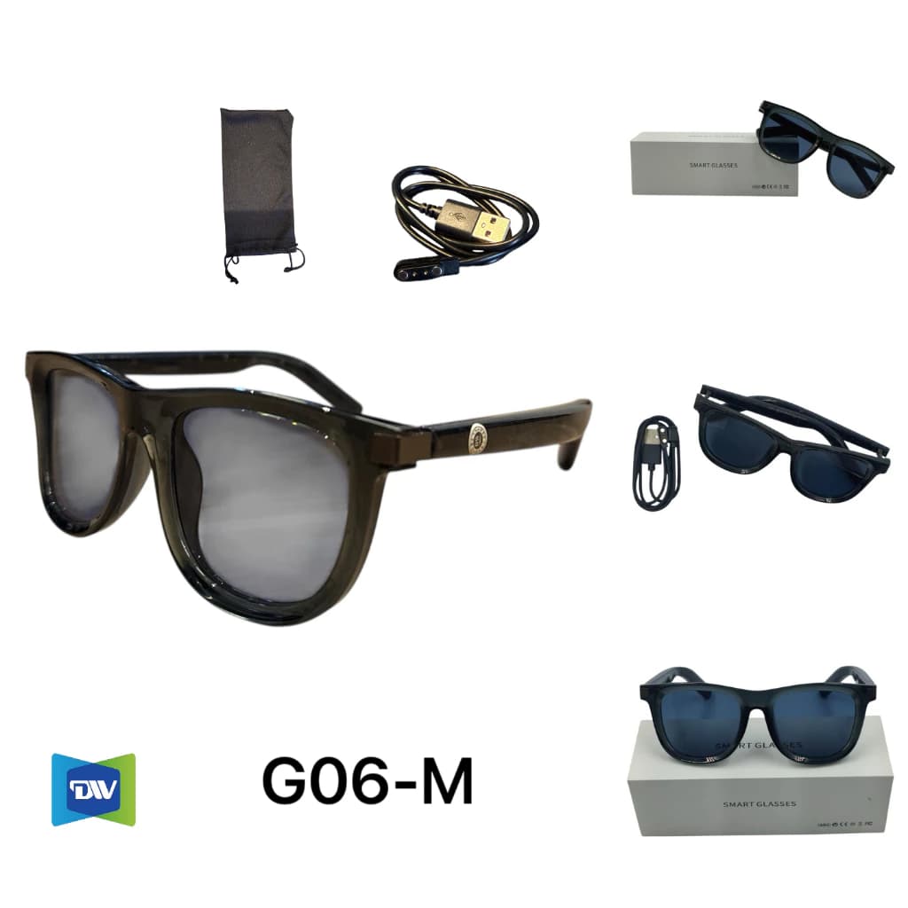 Óculos Inteligente Fone Bluetooth G06-M – Fone + Óculos 2 em 1 com Áudio e Chamadas