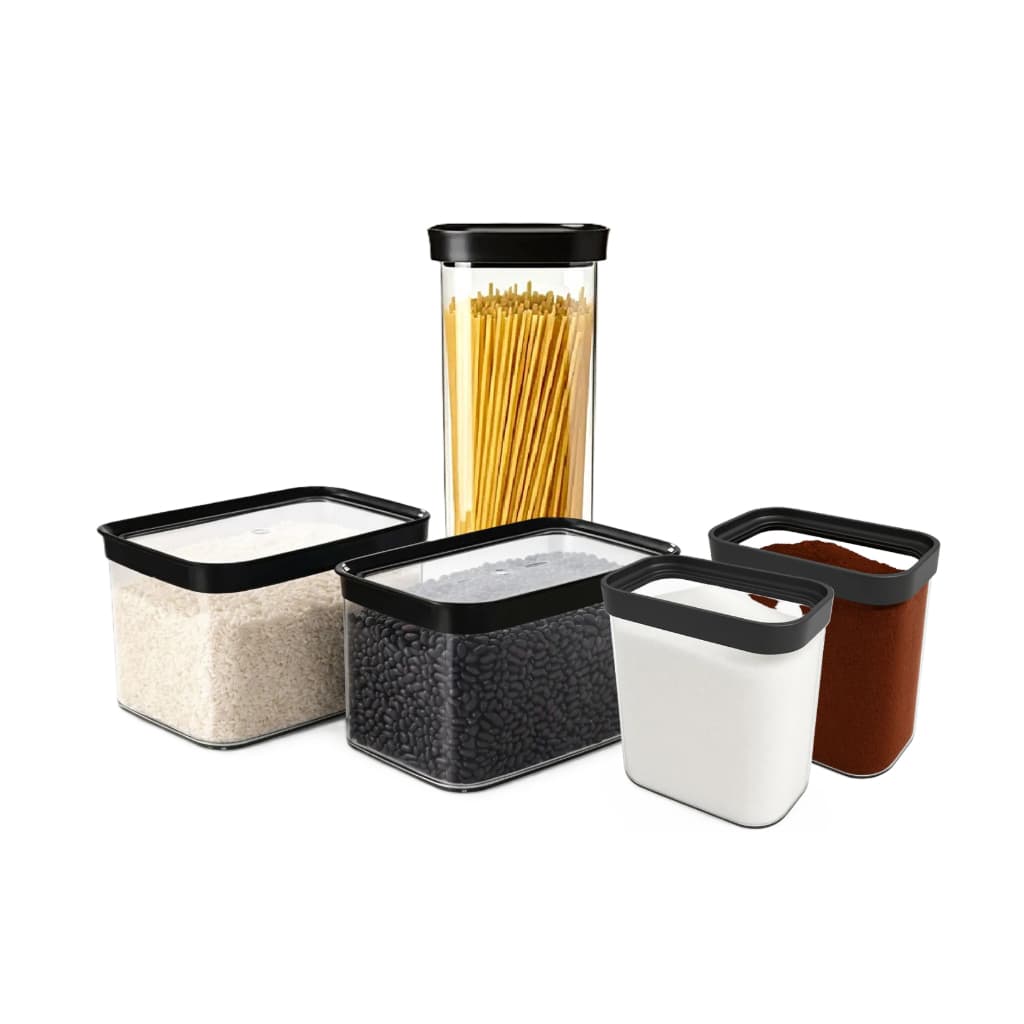 Conjunto de 5 Potes Herméticos para Mantimentos Helsim