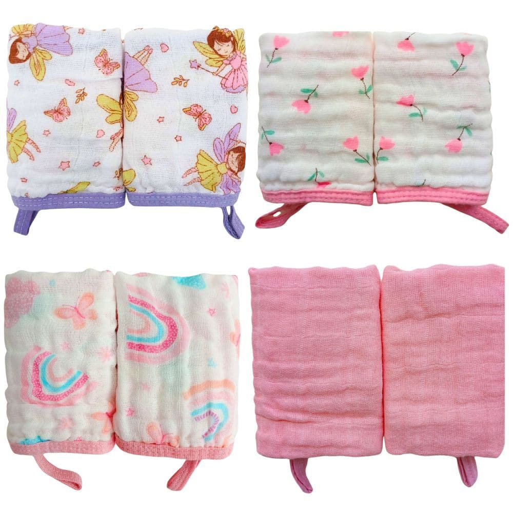 Kit  6 Pano de Boca Paninho Soft 100% Algodão Alta absorção Enxoval Infantil
