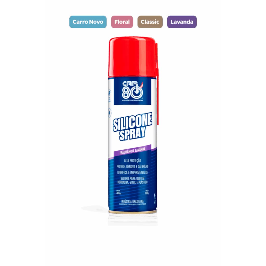 Silicone Spray Car80 Lubrificante Protege, Renova e dá Brilho Multiuso