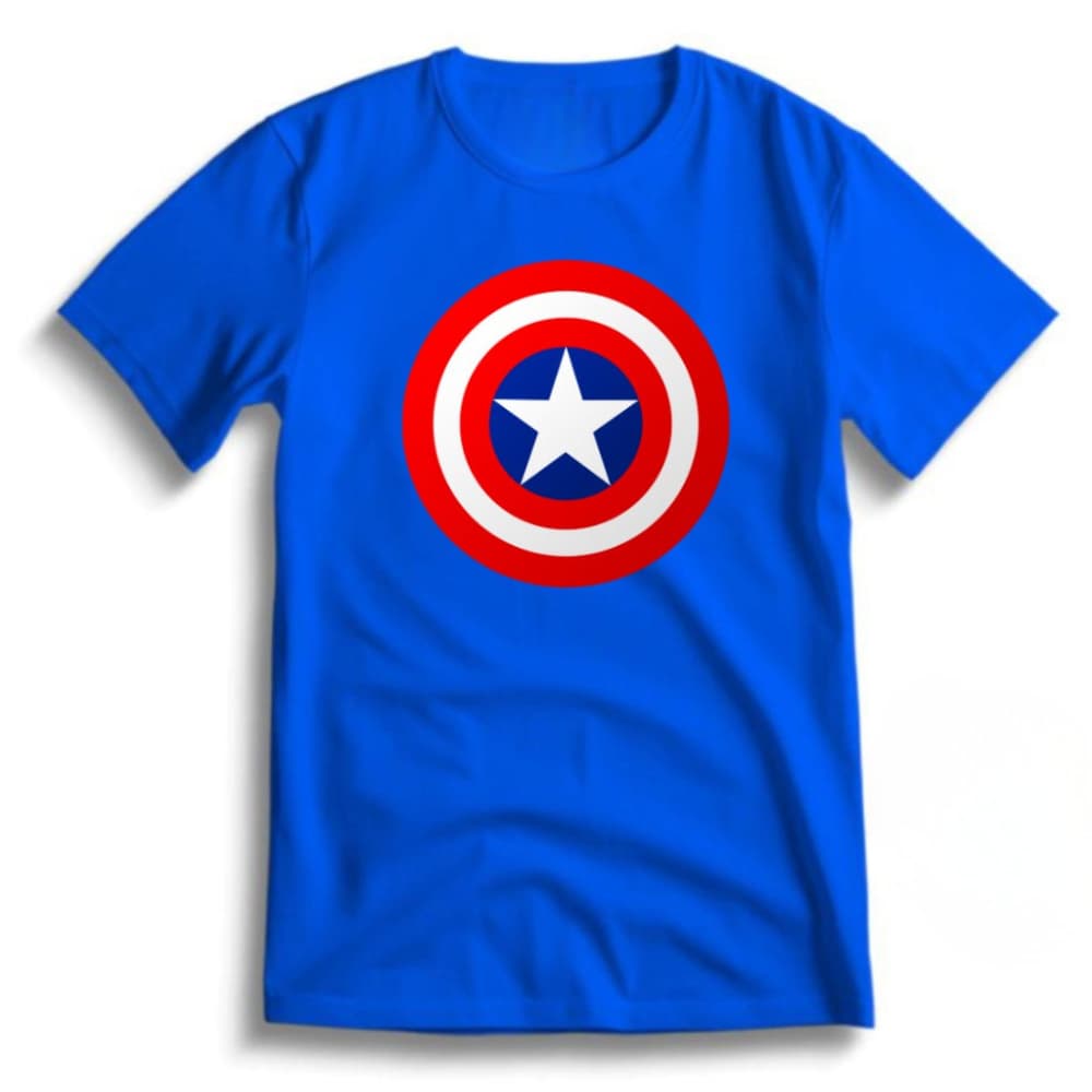 Camiseta/ Camisa Infantil / Juvenil Unissex Capitão America Escudo em Algodão