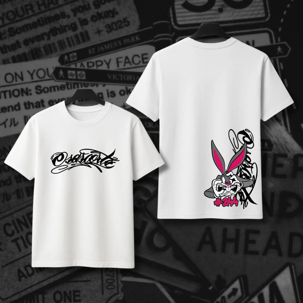 Camiseta Osascorte100% Algodão 244 Osascorte Coelho Grau Moto Motoqueiro