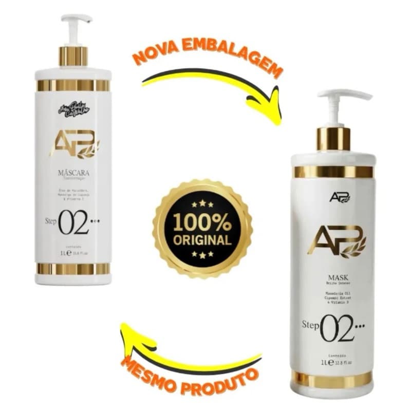 Progressiva Passo 2 Ativo MASK Liso Lambido Nova Embalagem Original Ana Paula Carvalho 1L C/ NF
