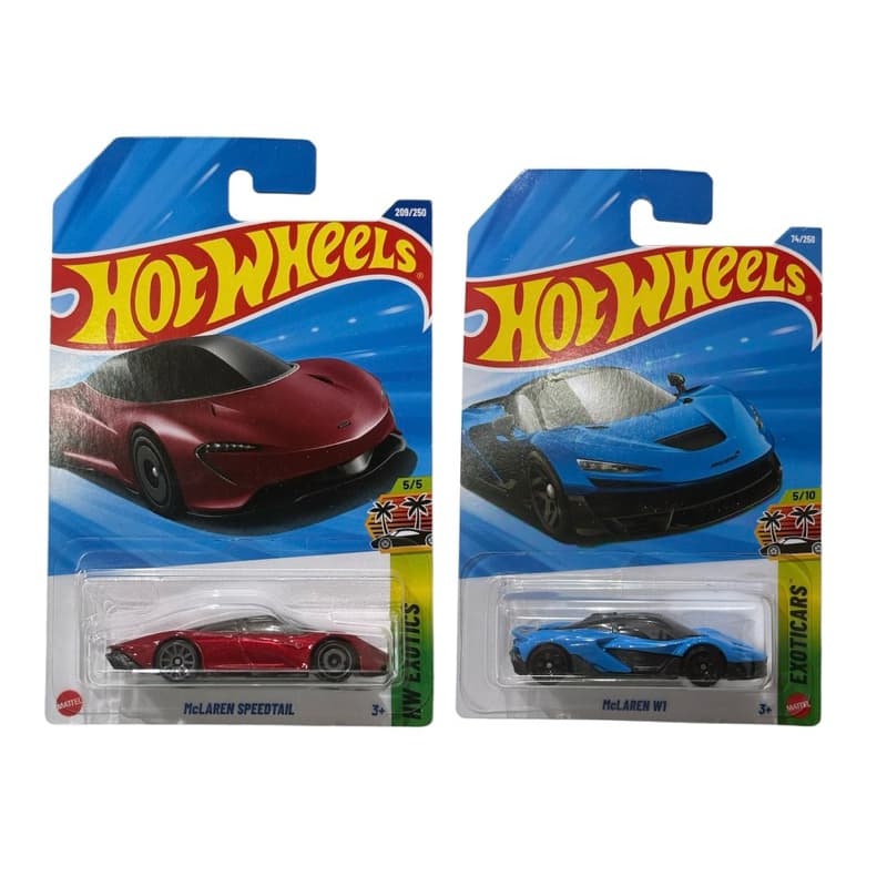 Carrinho Hot Wheels McLaren W1 azul / Hot Wheels McLaren Speedtail - Escolha o seu